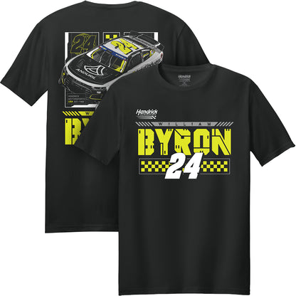 William Byron #24 Anduril Black T-shirt