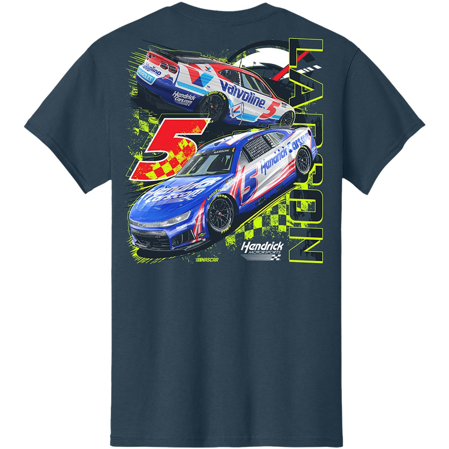 Kyle Larson #5 HendrickCars.com / Valvoline Blue T-shirt