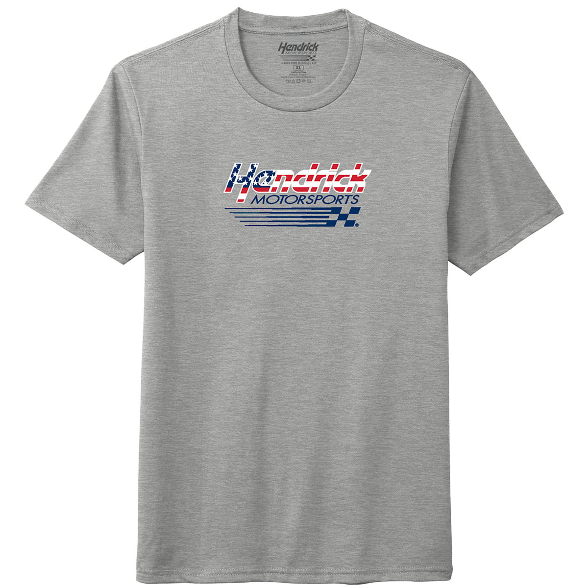 Hendrick Motorsports 4-Car Patriotic Grey T-shirt