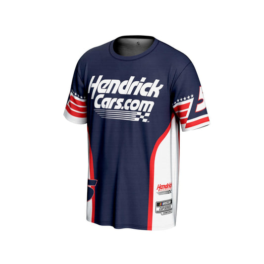 Kyle Larson #5 HendrickCars.com Patriotic Sublimated T-shirt