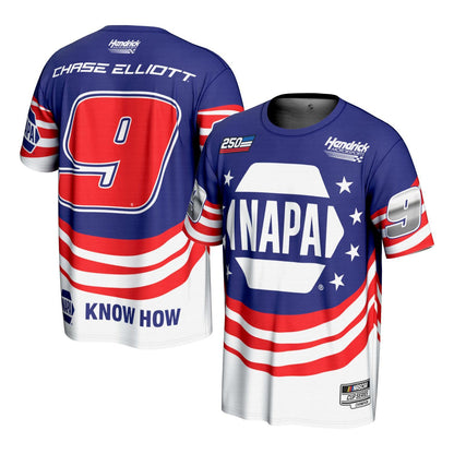 Chase Elliott #9 NAPA Patriotic Sublimated T-shirt