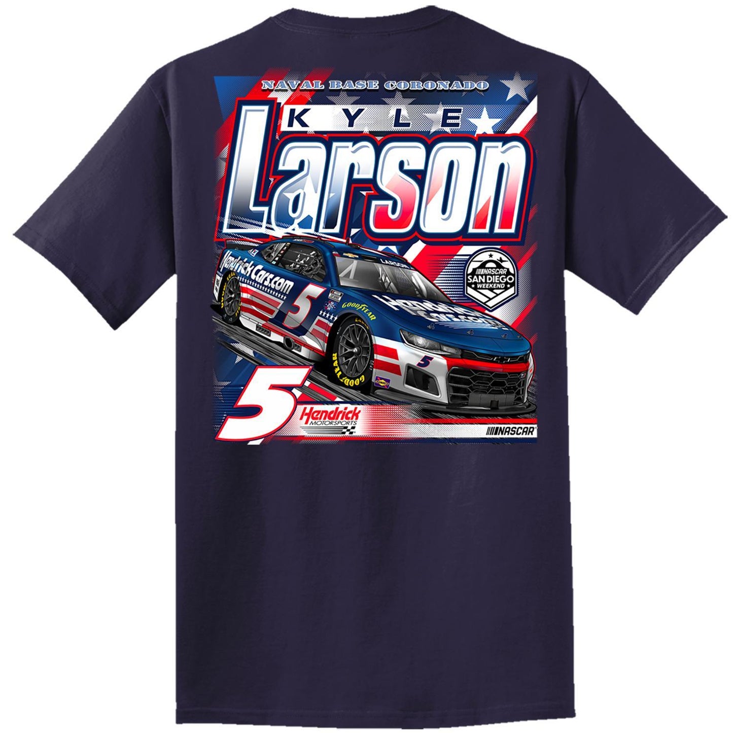 Kyle Larson #5 HendrickCars.com San Diego T-shirt