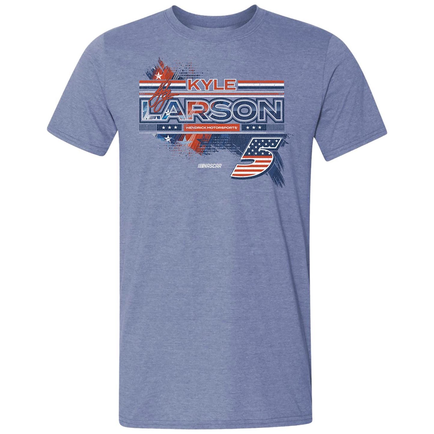 Kyle Larson #5 Red White and Blue Patriotic T-shirt