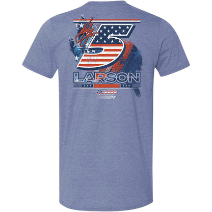 Kyle Larson #5 Red White and Blue Patriotic T-shirt