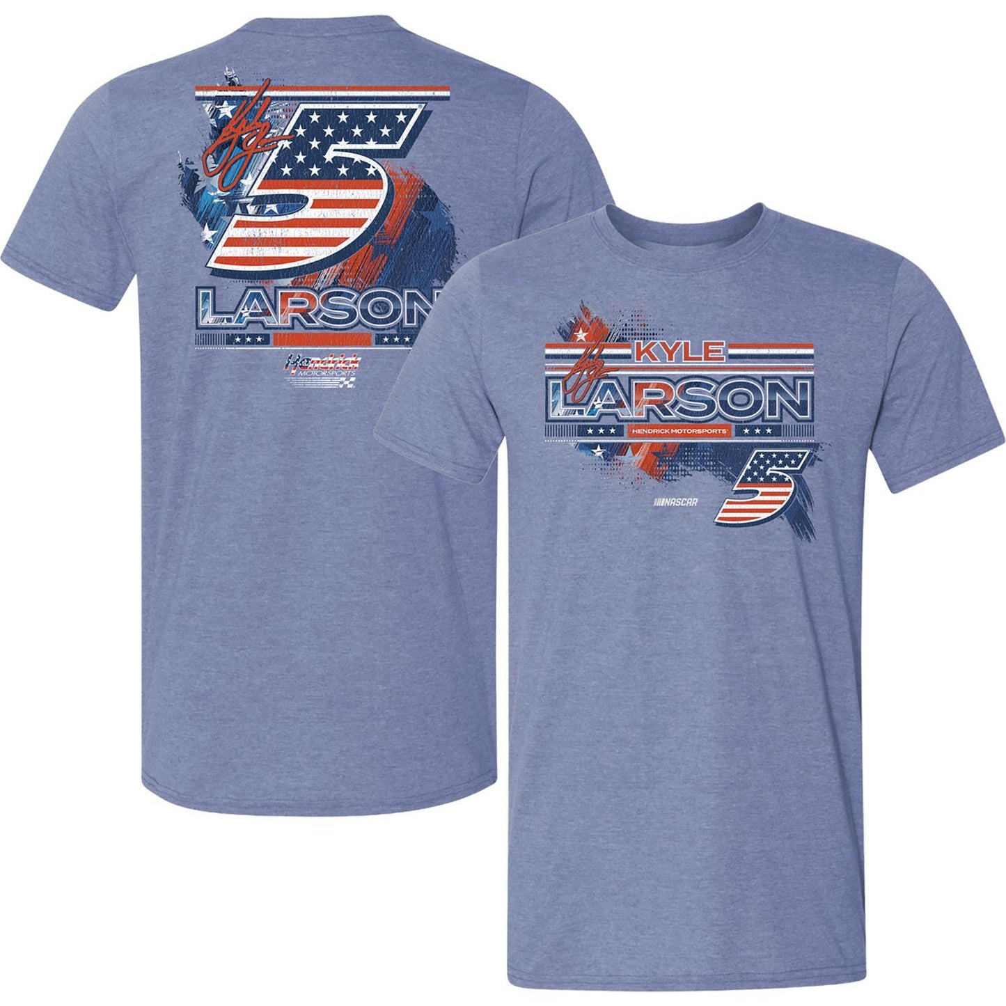 Kyle Larson #5 Red White and Blue Patriotic T-shirt