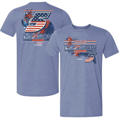 Kyle Larson #5 Red White and Blue Patriotic T-shirt