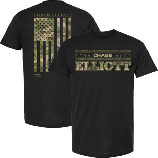 Chase Elliott #9 Black Camo Flag T-shirt