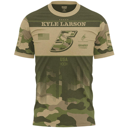 Kyle Larson #5 Camo Sublimated T-shirt