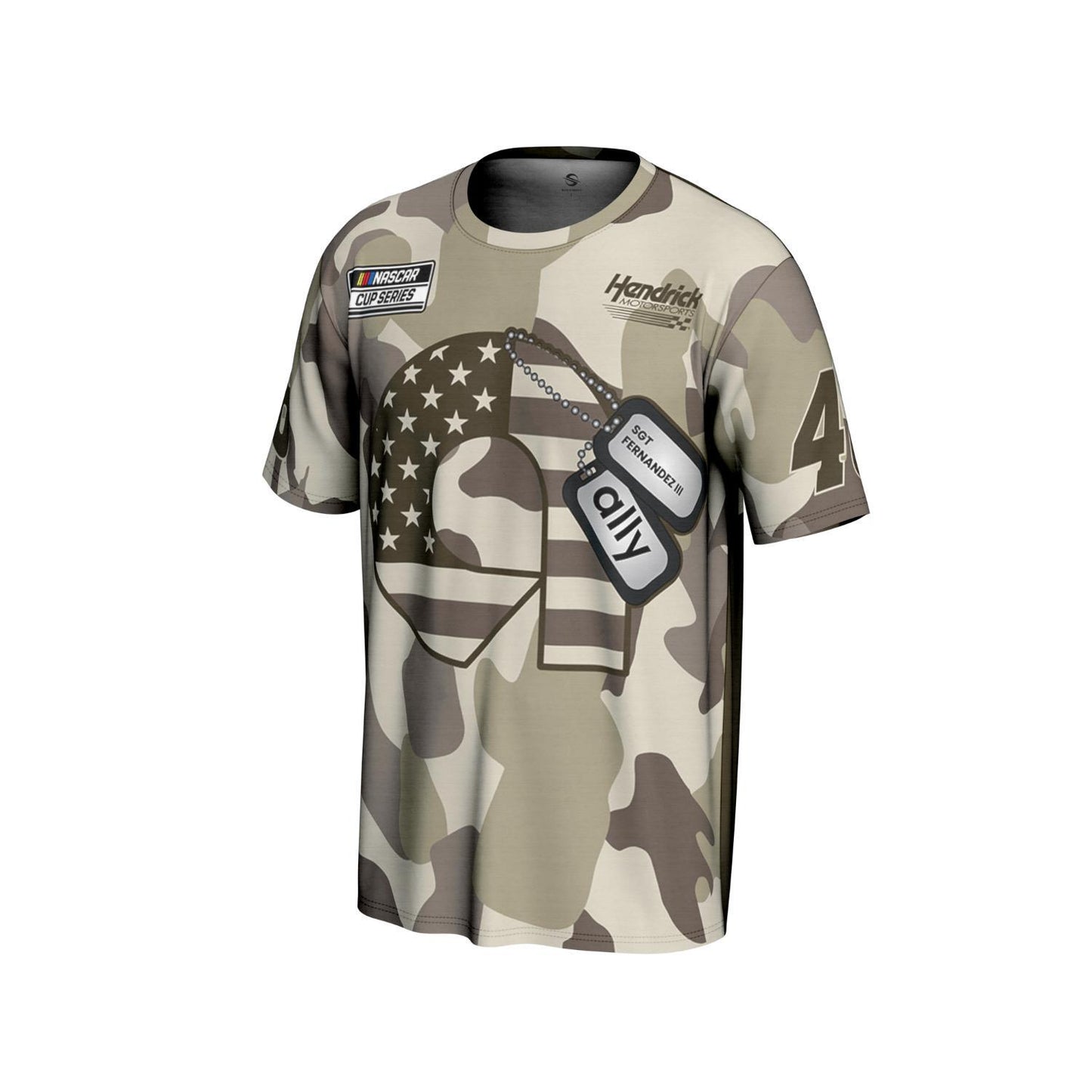 Alex Bowman #48 Ally Patriotic Sublimated T-shirt