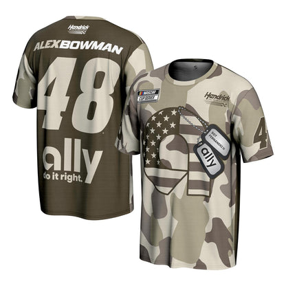 Alex Bowman #48 Ally Patriotic Sublimated T-shirt