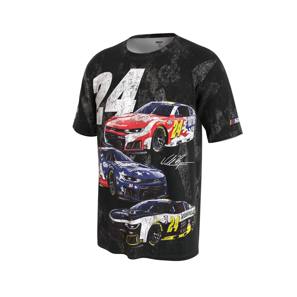 William Byron #24 Multi-Car Sublimated T-shirt