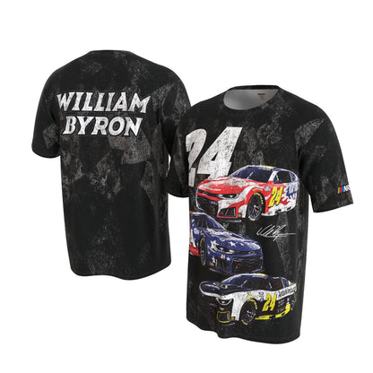 William Byron #24 Multi-Car Sublimated T-shirt