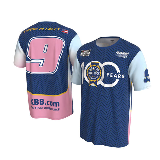 Chase Elliott #9 Kelley Blue Book 100th Anniversary Sublimated T-shirt