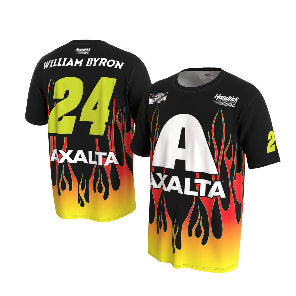 William Byron #24 Axalta Flame Sublimated T-shirt