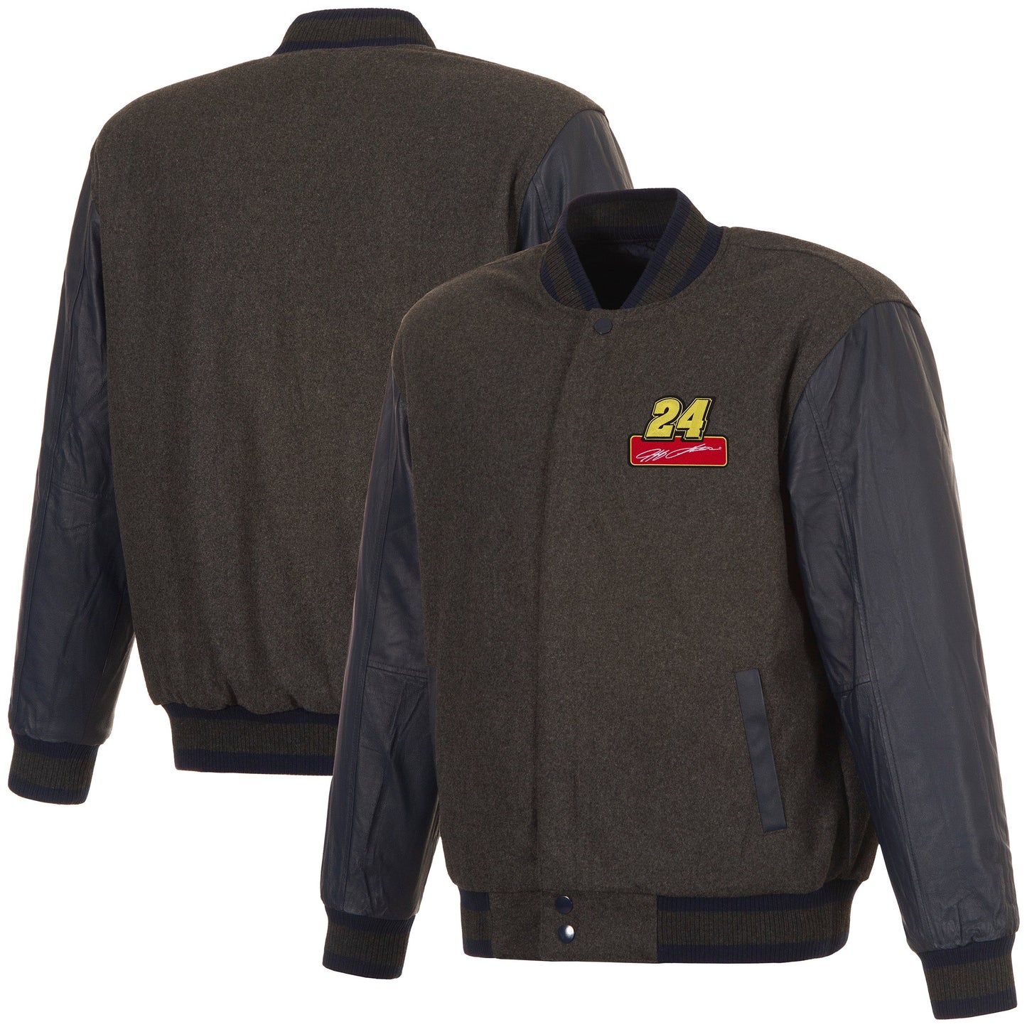 Jeff Gordon #24 Reversible Wool and Leather Jacket
