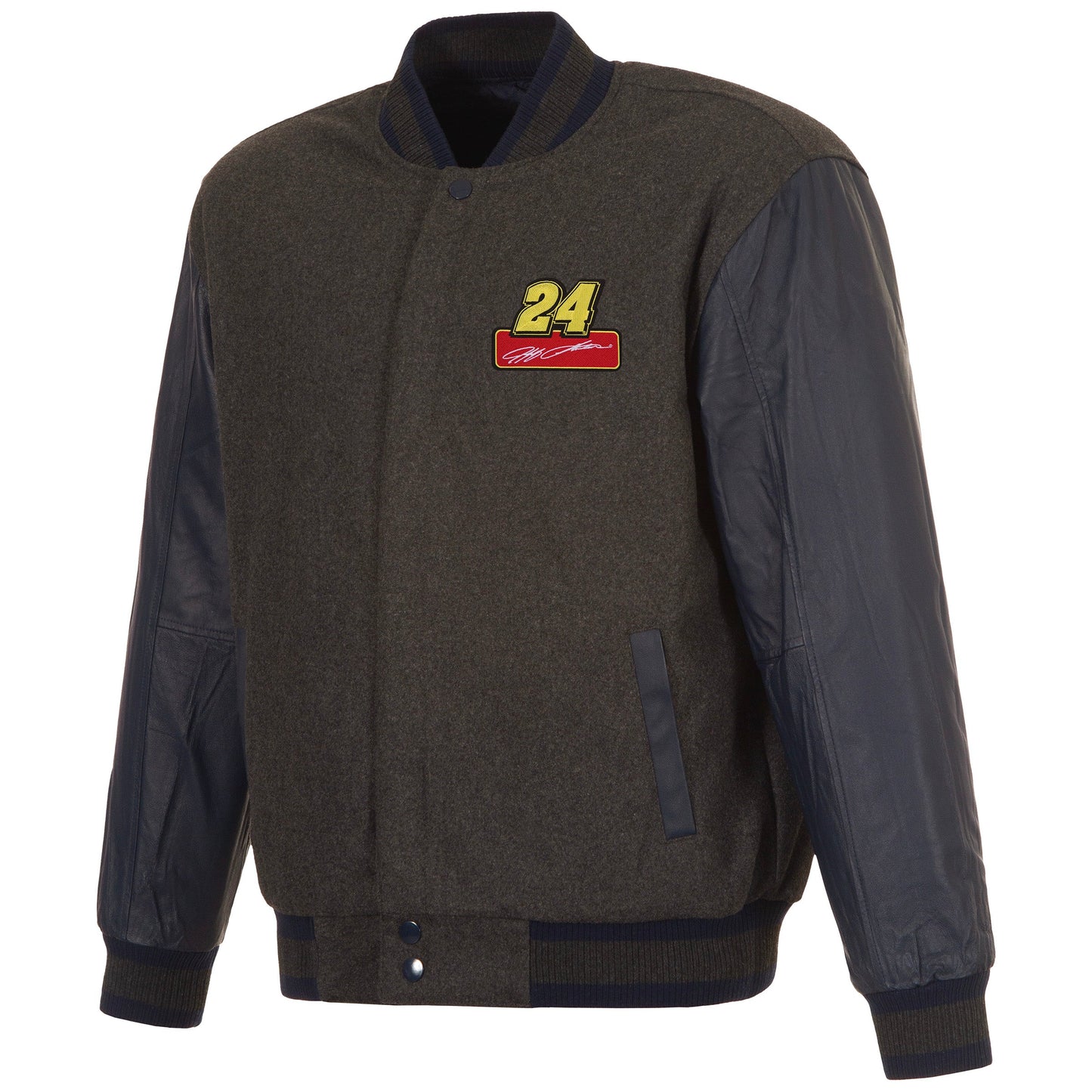 Jeff Gordon #24 Reversible Wool and Leather Jacket