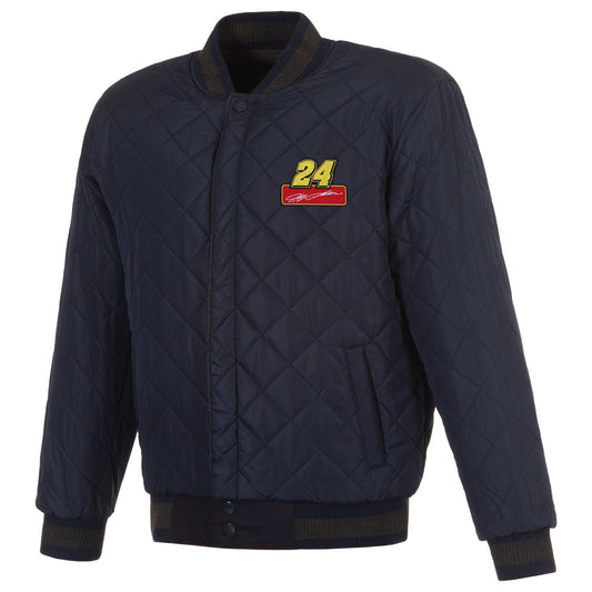 Jeff Gordon #24 Reversible Wool and Leather Jacket