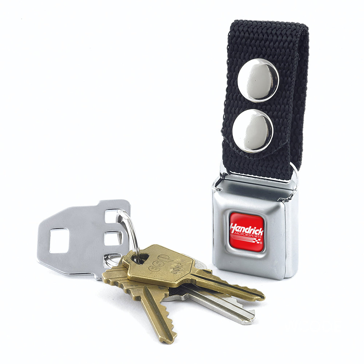 Hendrick Motorsports Checker Logo Seatbelt Buckle Keychain