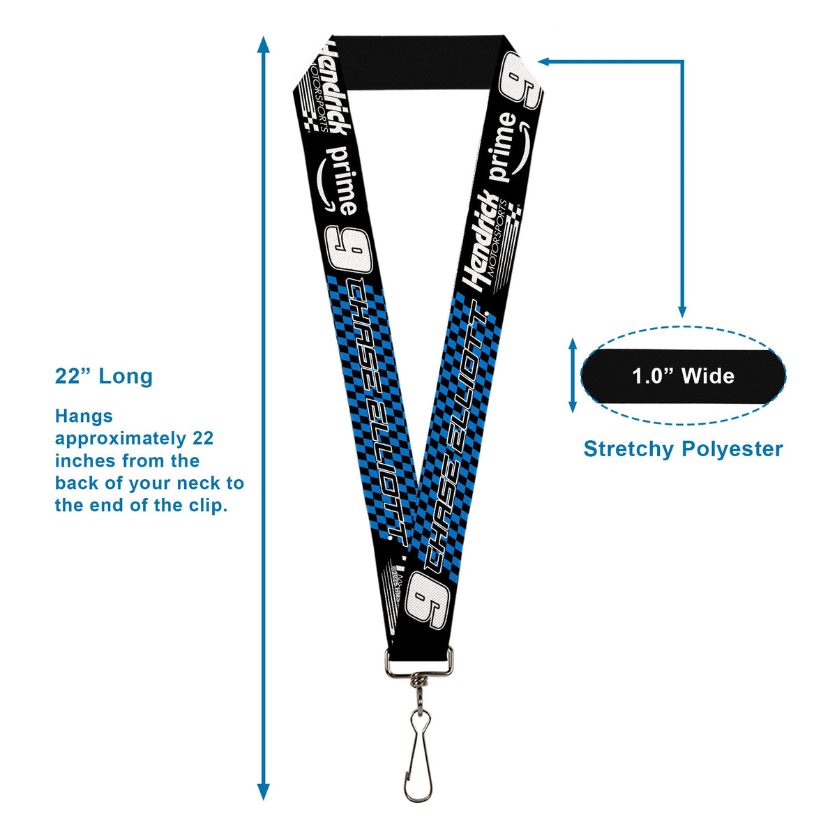 Chase Elliott #9 Prime Hendrick Motorsports Logo 1" Lanyard