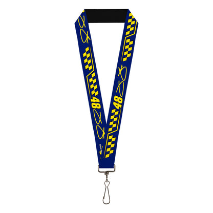 Jimmie Johnson #48 Autograph Checker 1" Lanyard
