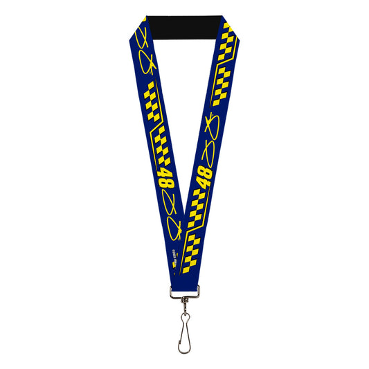 Jimmie Johnson #48 Autograph Checker 1" Lanyard