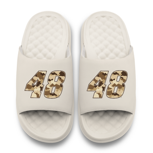 Alex Bowman #48 Dune Camo Slide Sandals