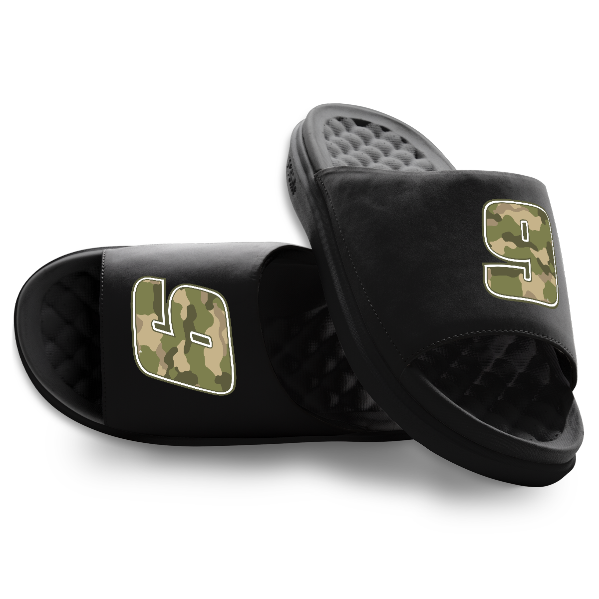 Chase Elliott #9 Black Camo Slide Sandals