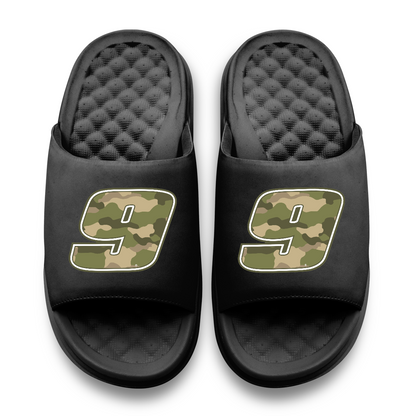 Chase Elliott #9 Black Camo Slide Sandals