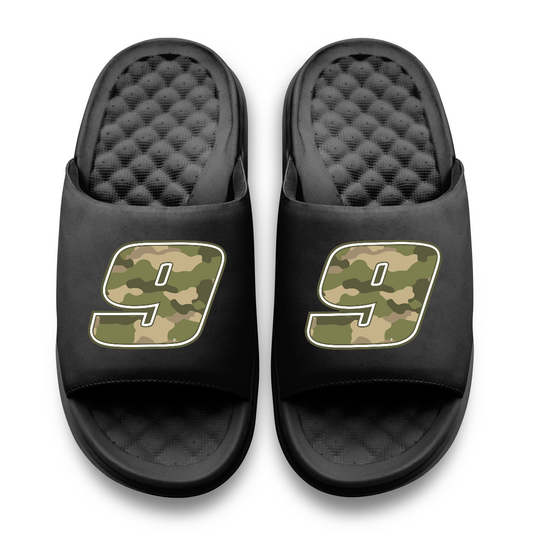 Chase Elliott #9 Black Camo Slide Sandals