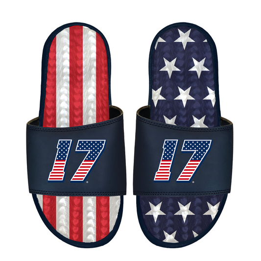 Corey Day #17 Americana Gel One Strap Slide Sandals