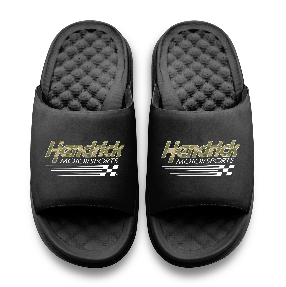 Hendrick Motorsports Black Camo Slide Sandals