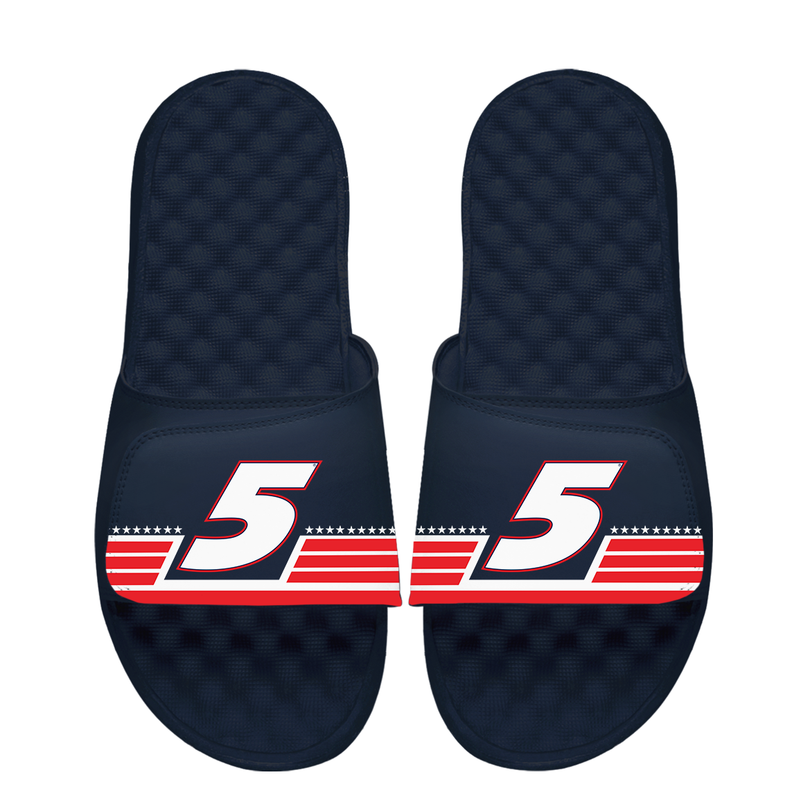 Kyle Larson #5 Stripe Slide Sandals