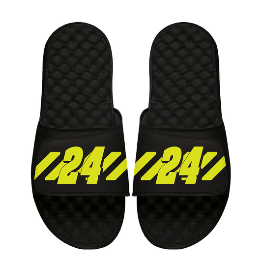 William Byron #24 Stripe Slide Sandals