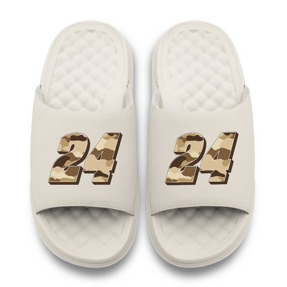 William Byron #24 Dune Camo Slide Sandals