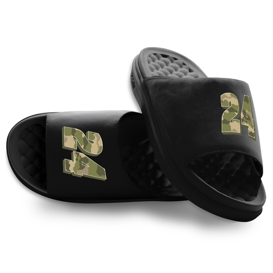William Byron #24 Black Camo Slide Sandals