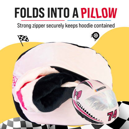 NASCAR Pink Racing Suit Snugible 2-in-1 Blanket Hoodie & Pillow