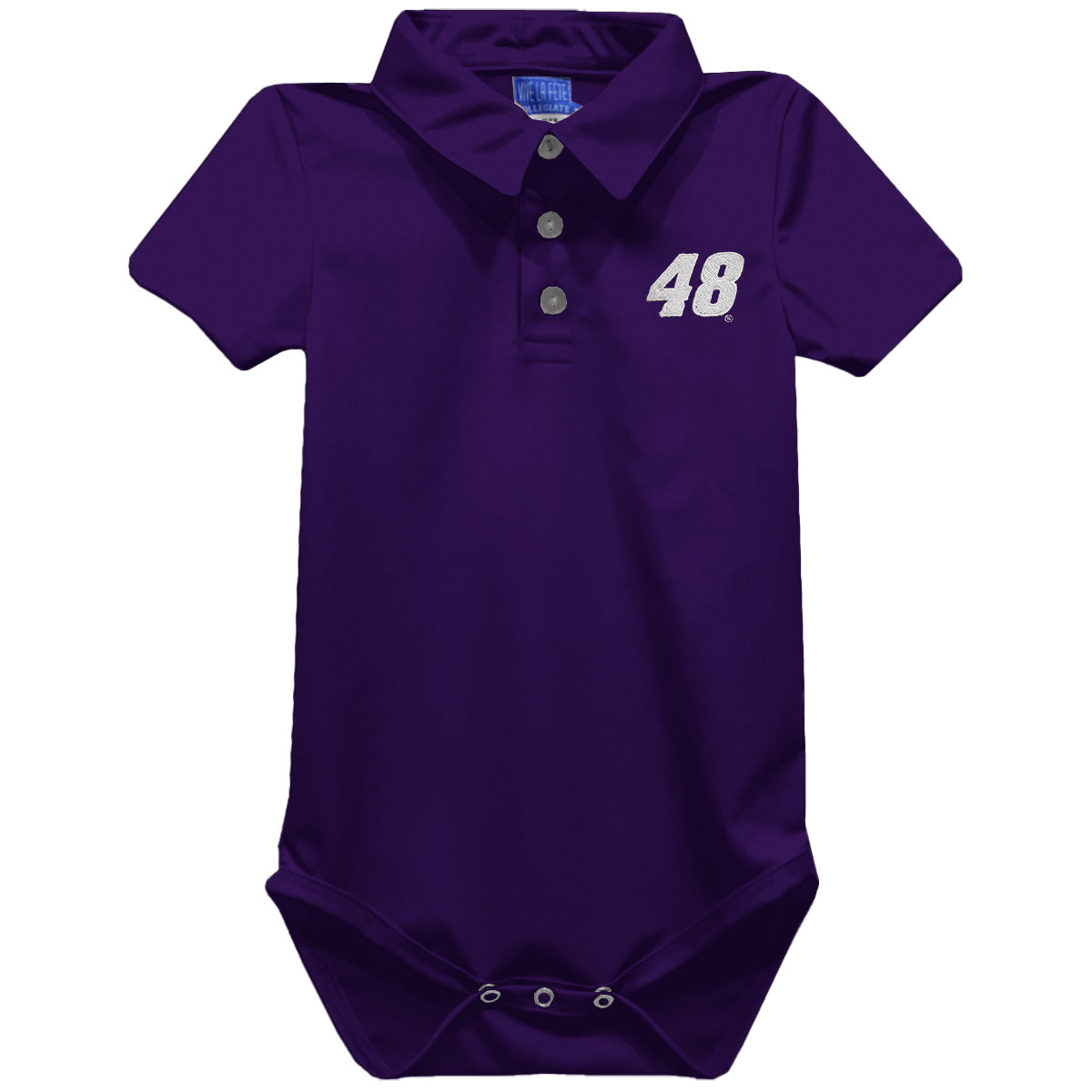 Alex Bowman #48 Vive La Fete Solid Polo Bodysuit - Purple