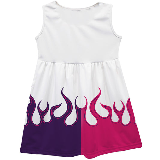 Alex Bowman #48 Vive La Fete NASCAR Car - Flames Tank Dress - White