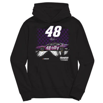 Alex Bowman #48 NASCAR Pullover Cotton Youth Hoodie - Black