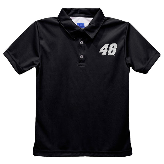 Alex Bowman #48 Vive La Fete Solid Polo - Black