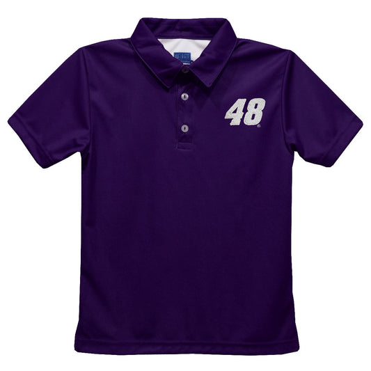 Alex Bowman #48 Vive La Fete Solid Youth Polo - Purple