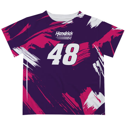 Alex Bowman #48 Vive La Fete Paint Brush T-Shirt - Purple