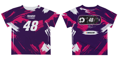 Alex Bowman #48 Vive La Fete Paint Brush T-Shirt - Purple
