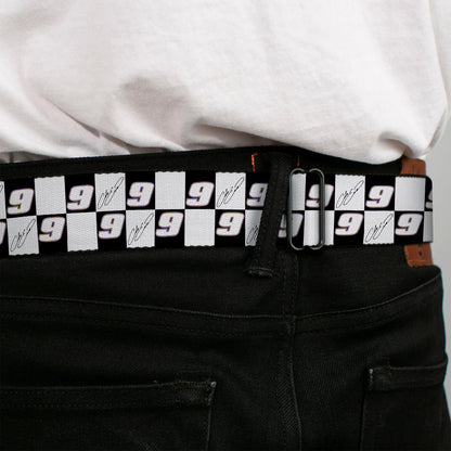 Chase Elliott #9 Autograph Checker Seatbelt Buckle Belt