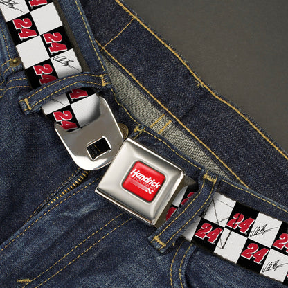 William Byron #24 Autograph Checker Logo Seatbelt Buckle Belt