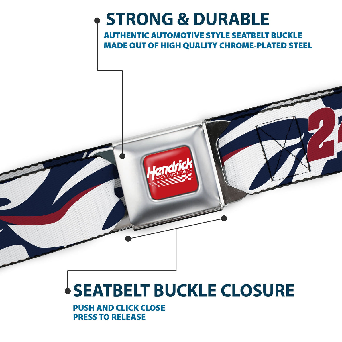 William Byron #24 Car Scheme Seatbelt Buckle Belt