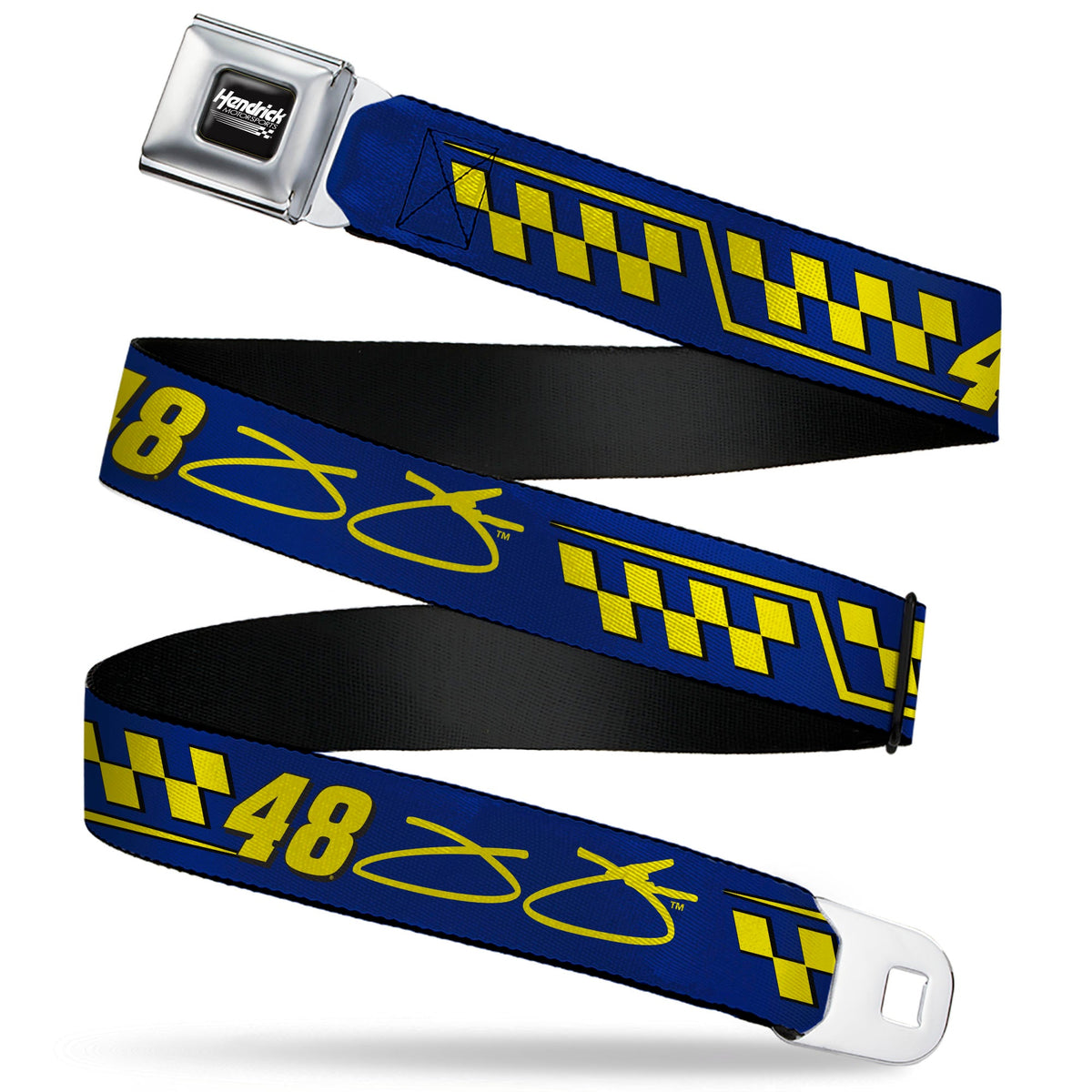 Jimmie Johnson #48 Autograph Checker Seatbelt Buckle Belt