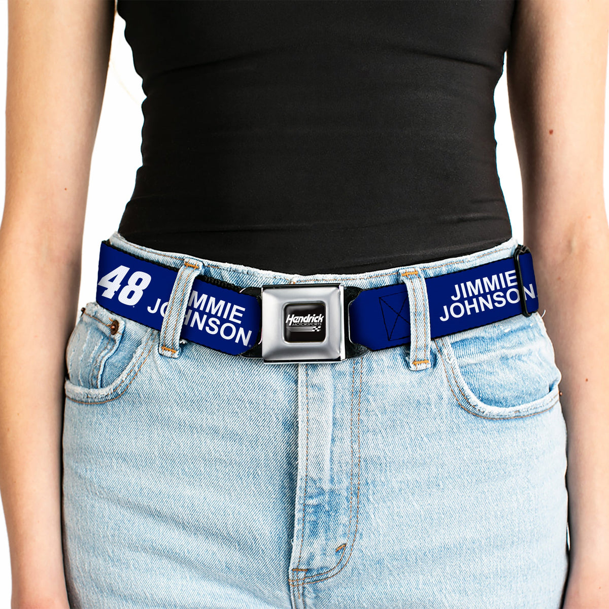 Jimmie Johnson #48 Lowe's Logo Checker Seatbelt Belt