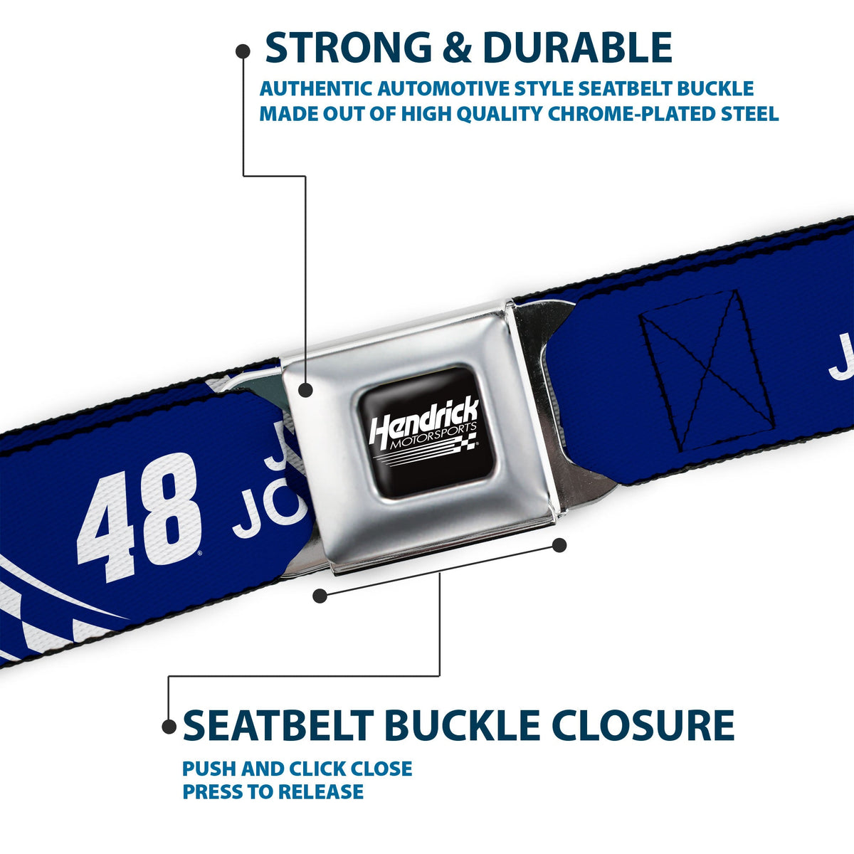 Jimmie Johnson #48 Lowe's Logo Checker Seatbelt Belt