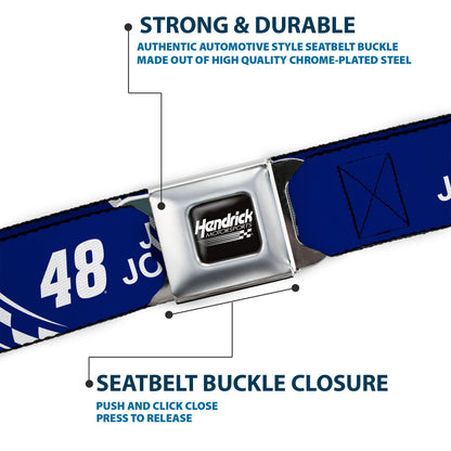 Jimmie Johnson #48 Lowe's Logo Checker Seatbelt Belt